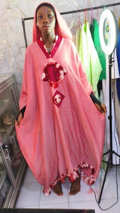 Boubou art en lin et brocard