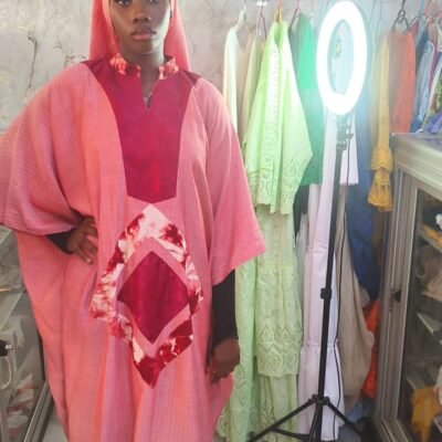 Boubou art en lin et brocard