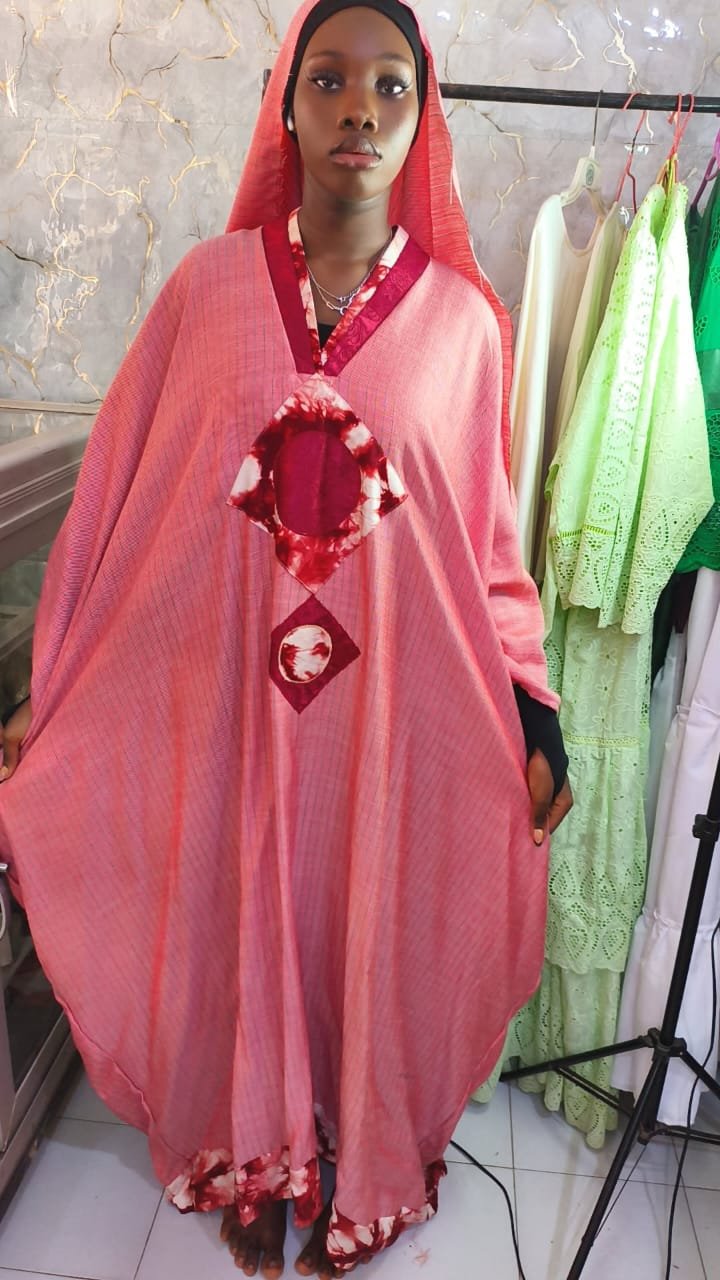 Boubou art en lin et brocard
